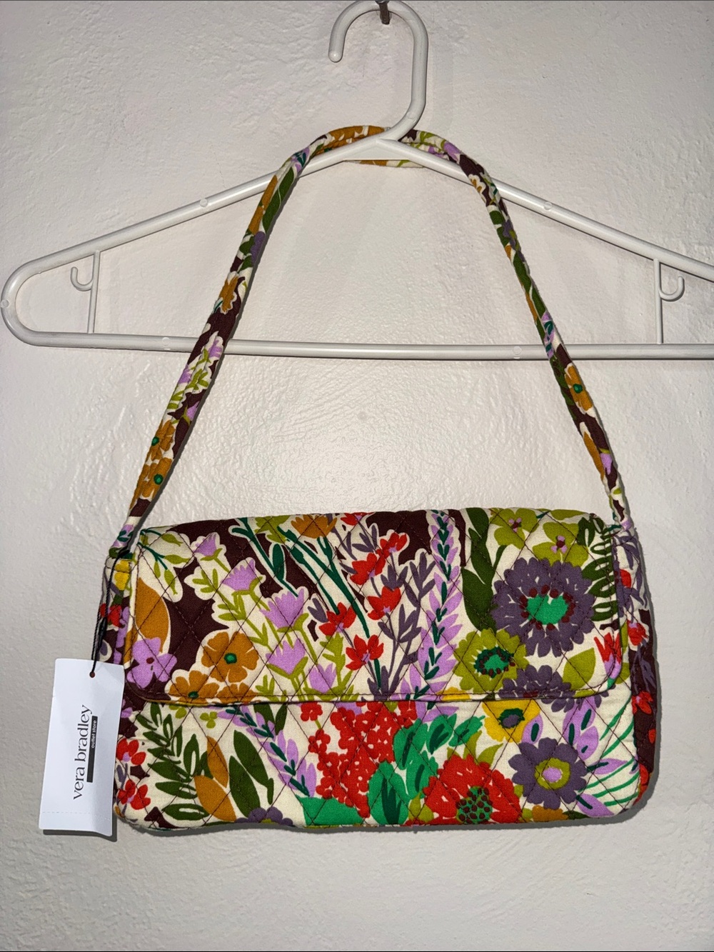NWT Vera Bradley Evening Garden Flap Shoulder Bag Floral